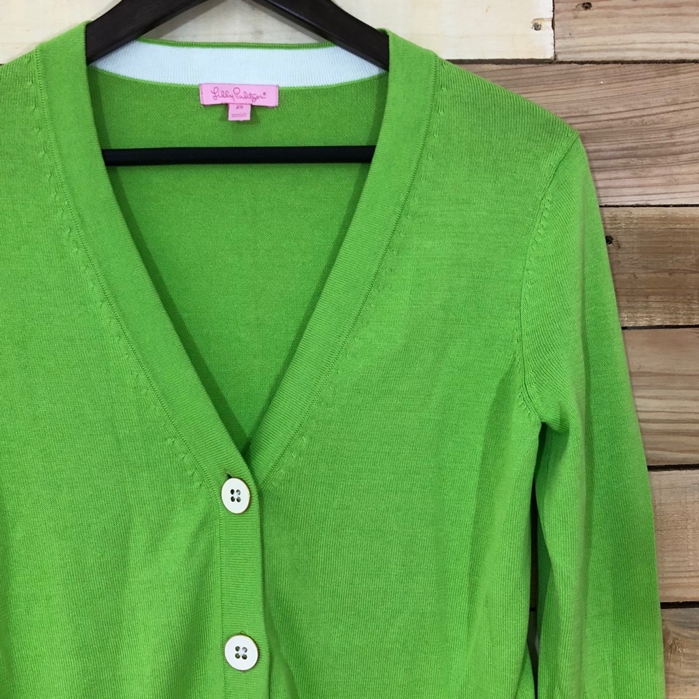 Lilly Pulitzer lime green cardigan
